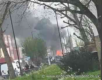 Hertford Road, Enfield fire: Caravan destroyed by flames