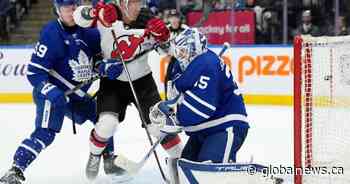 Devils down Leafs 6-5; Matthews scores two more