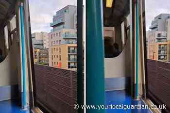 Video of DLR TfL Bank train travelling with door open