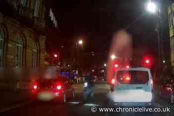 See moment Newcastle academy footballer is tackled by cops after doing wheelie on motorbike in city centre