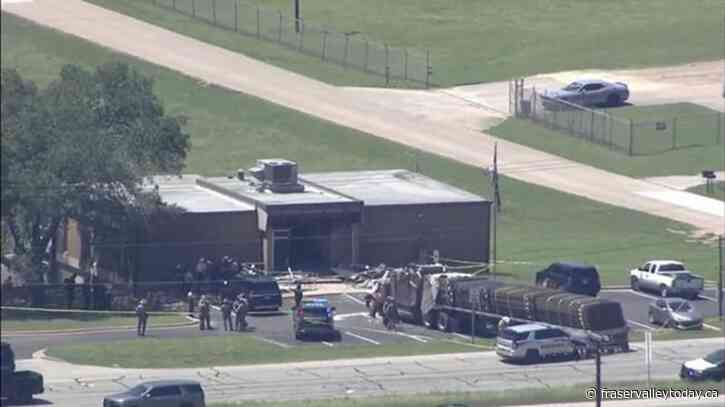 Multiple injuries, arrest made after semitrailer crashes into public safety office in Texas