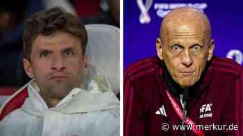 Elfmeter-Ärger beim FC Bayern: Thomas Müller schießt gegen Schiedsrichter-Legende Pierluigi Collina