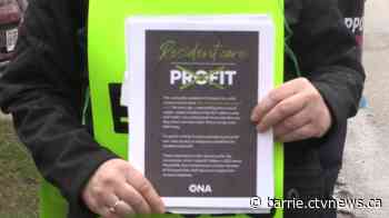 ONA members rally in Orillia ahead of new bargaining talks