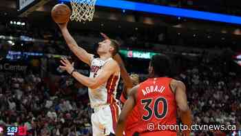 Heat never trail on the way to a 125-103 win over Raptors, keeping playoff hope going
