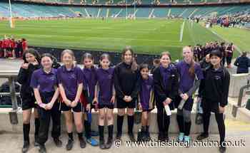 Totteridge Academy girls Twickenham ruby tournament