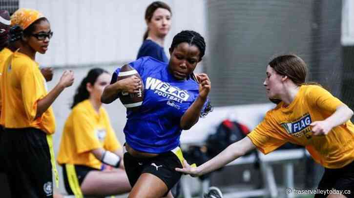 ‘Burst into football’: Blue Bombers get in on growing sport of girls flag football