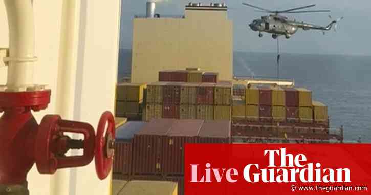 Middle East crisis live: Iran’s state media says vessel ‘linked to Israel’ seized by Revolutionary Guards