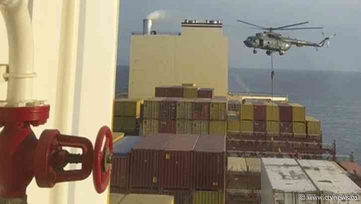 Iran's Revolutionary Guard seizes a container ship near Strait of Hormuz amid tensions with Israel