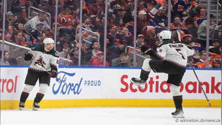 Maccelli scores OT winner as Coyotes edge McDavid-less Oilers 3-2