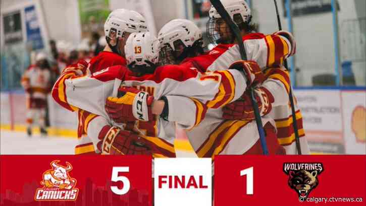 Canucks explode for 4 goals in third period to take Game 1 in AJHL championship series