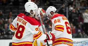 Kuzmenko’s hat trick leads Calgary to 6-3 victory over Anaheim