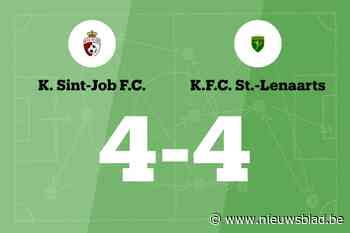 Sint-Lenaarts B speelt gelijk in uitwedstrijd tegen Sint-Job B