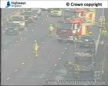 M6: Motorway re-opened after earlier van fire