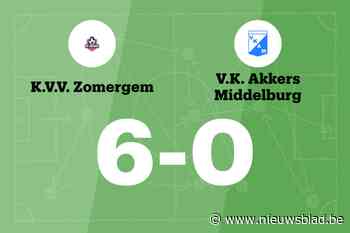 KVV Zomergem verplettert VK Akkers Middelburg