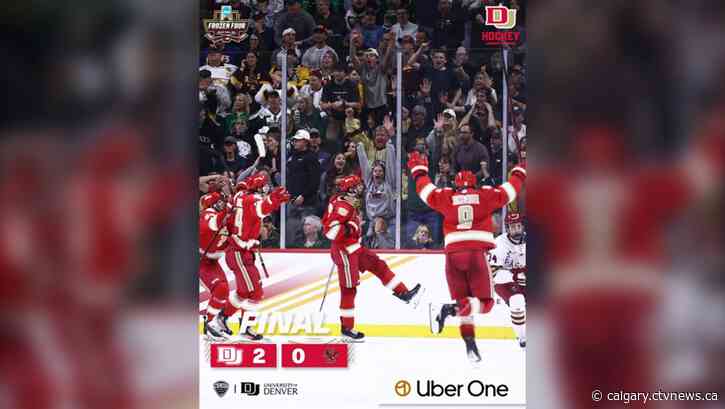 5 Calgary-born players help lead University of Denver Pioneers to 10th NCAA hockey championship