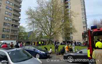 Erith Kale Road flat block fire: 50 people evacuated