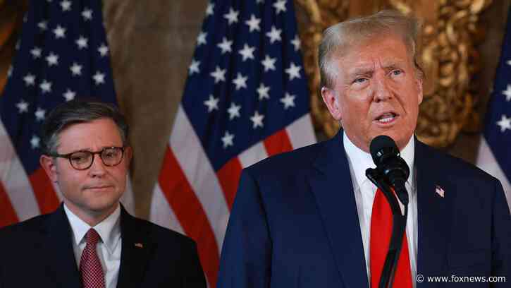 Speaker Johnson says Trump is '100% with' him as GOP infighting continues: 'We'll get this job done'