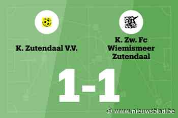 Gelijkspel voor Zutendaal VV thuis tegen Zwaluw Wiemismeer