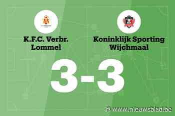 Sporting Wijchmaal sleept gelijkspel uit de brand in de uitwedstrijd tegen Verbroedering Lommel