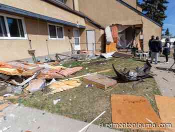 City police investigating after SUV crashes into two townhomes in northeast Edmonton
