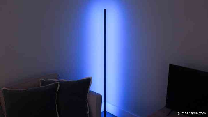 Add some color to your home with this $56 LED corner lamp