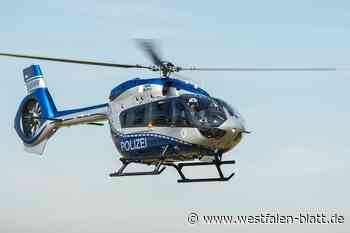 Polizeihubschrauber sucht nach Kradfahrer auf der A33