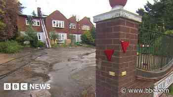 Crews fight fire at former care home