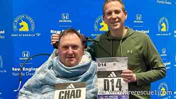 Retired, paralyzed firefighter participates in first Boston Marathon
