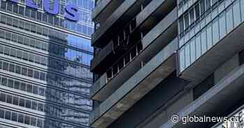 Highrise fire near Maple Leaf Square causes afternoon road closures