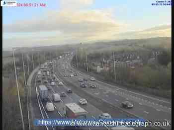 'Long delays' on the M6 near Samlesbury due to crash