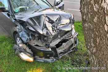 Espelkamp: Unfallwagen schleudert gegen Baum