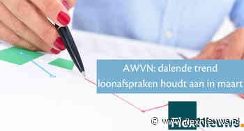 AWVN: dalende trend loonafspraken houdt aan in maart