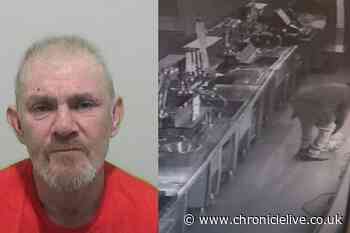 See thirsty thief steal Tequila Rose, Smirnoff and Captain Morgan after breaking into Sunderland bar