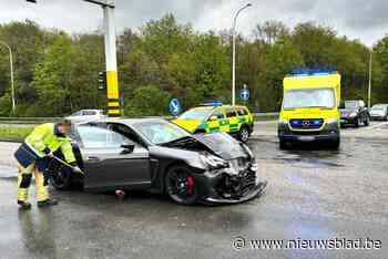 Kop-staartbotsing op Westerring in Genk