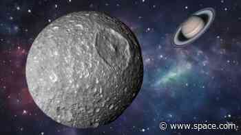 Saturn's 'Death Star' moon Mimas may have gotten huge buried ocean from ringed planet's powerful pull