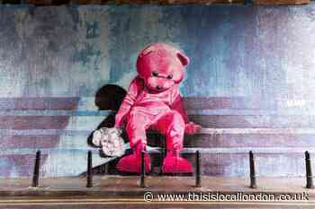 LUAP's pink bear mural in Shoreditch explores mental health