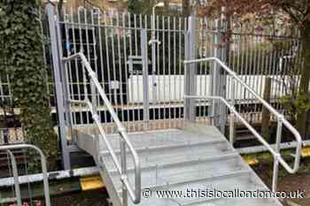 New Southeastern exit at Blackheath Station for London Marathon