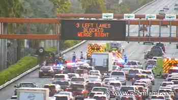 Rollover crash on Don Shula Expressway causes heavy traffic