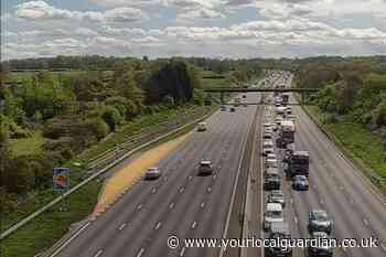 M23 Surrey near Gatwick Airport closed due to crash