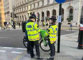 City of London Police crackdown on red light dodging cyclists