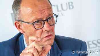 CDU-Chef Merz bei RTL/ntv: "Es braucht eine andere Stimmung im Land"