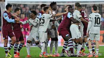 Live! Leverkusen 0:1 hinten - wilde Rudelbildung, Rote Karte