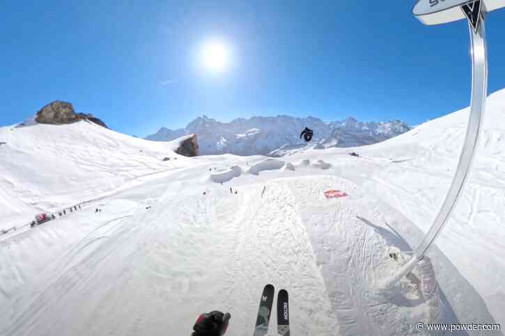 YouTuber Takes On Massive Ski Jumps At The Swatch Nines