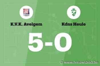 VK Avelgem B laat K.dNS Heule C kansloos in thuiswedstrijd