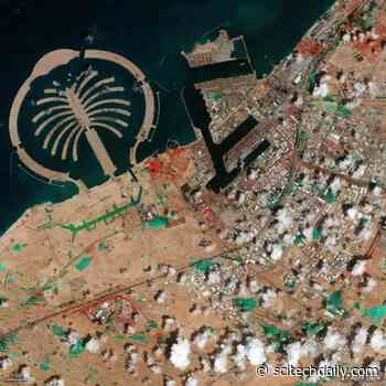 Dubai’s Desert Deluge: Satellite Snaps Unusual Flooding Fiasco