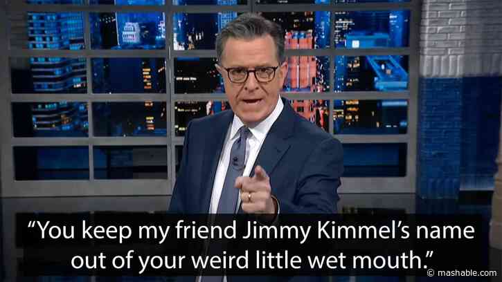 Stephen Colbert defends Jimmy Kimmel after Trump's rambling Truth Social tirade