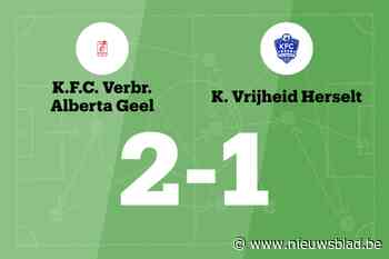 Sam Geenen en Kayleigh Goovaerts pakken winst voor Alberta Geel tegen Herselt B