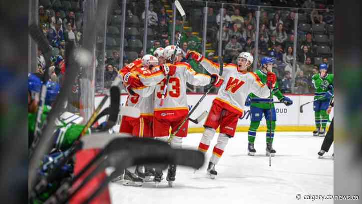 Abbotsford scores late in overtime to topple Wranglers 4-3