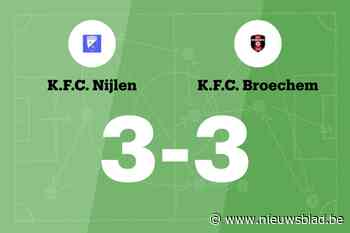 Broechem speelt gelijk in uitwedstrijd tegen Nijlen