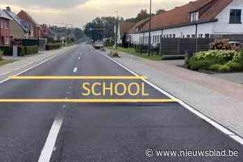 Opvallende markeringen op weg moeten schoolomgevingen veiliger maken